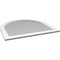 Ekena Millwork Round Top Surface Mount PVC Gable Vent: Non-Functional, w/ 3-1/2"W x 1"P Standard Frame, 42"W x 40"H GVPRT42X4001SN - alternate 3
